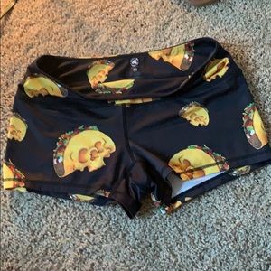 Feed me fight me taco shorts